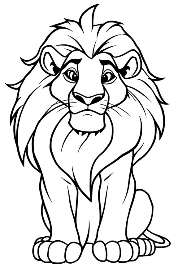 Mufasa Coloring Sheet