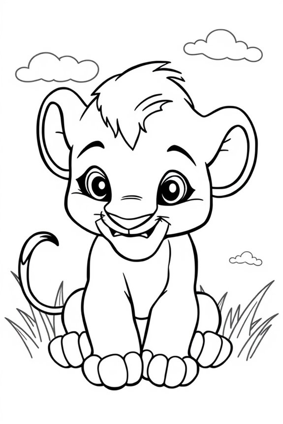 Baby Simba Coloring Sheet