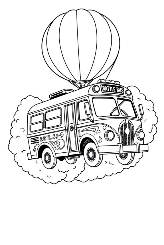 Fortnite Battle Bus Coloring Sheet