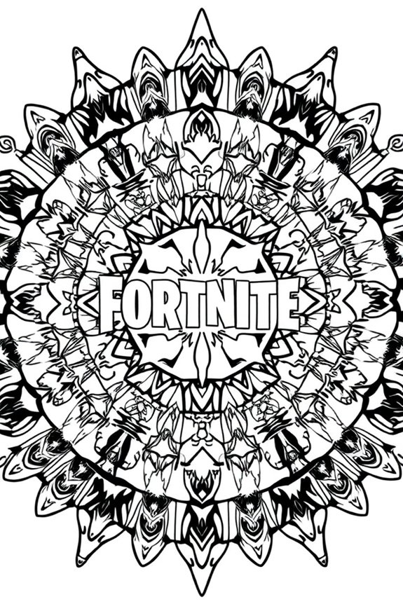 Fortnite Mandala Coloring Sheet