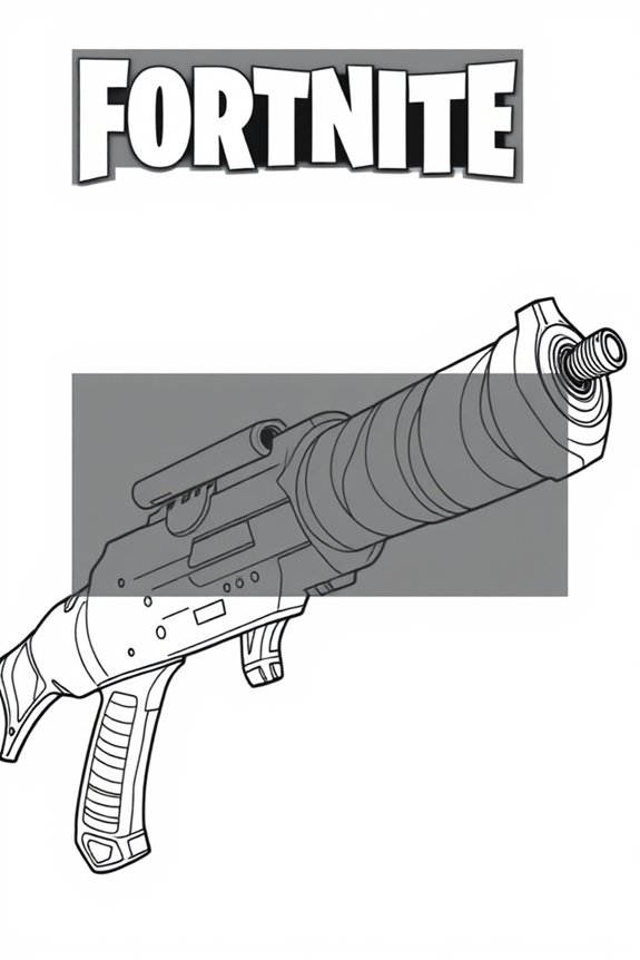 Fortnite Weapon Coloring Sheet