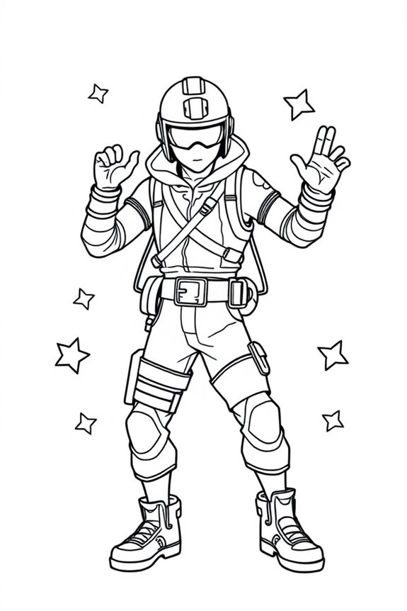 Fortnite Emote Coloring Sheet