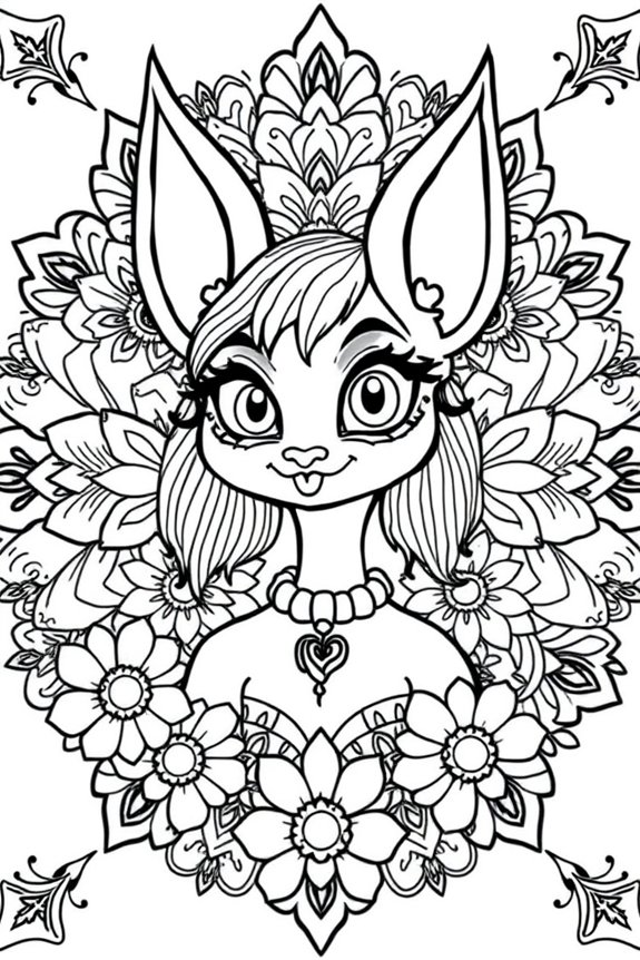 Mandala Style Vaggie Coloring Sheet