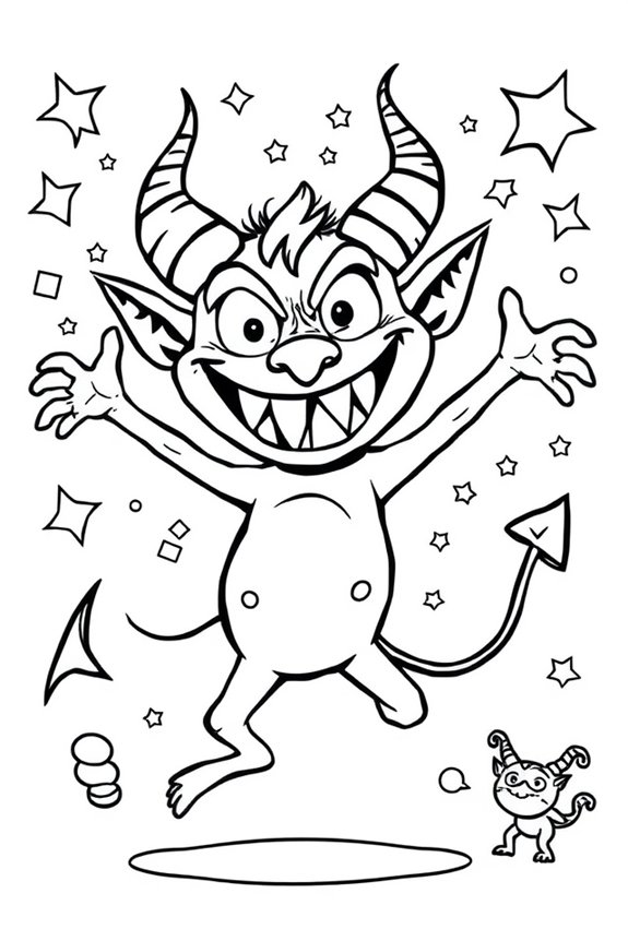 Fun Demonic Funtime Coloring Sheet