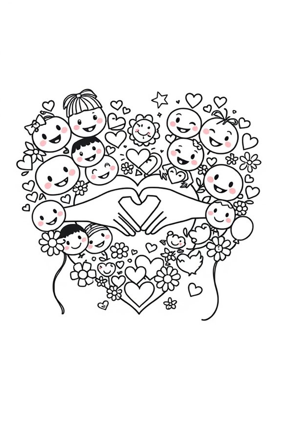 Friendship Message Coloring Sheet
