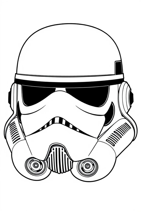 Stormtrooper Line Art Coloring Sheet