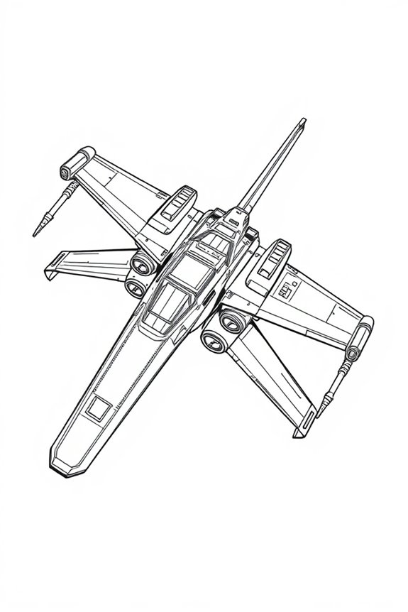 X-Wing Starfighter Coloring Sheet