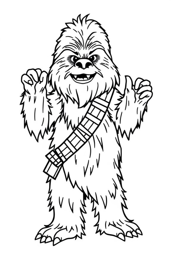 Chewbacca Fun Coloring Sheet