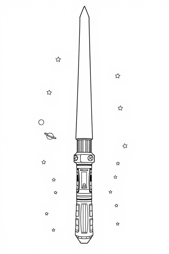 Jedi Lightsaber Coloring Sheet