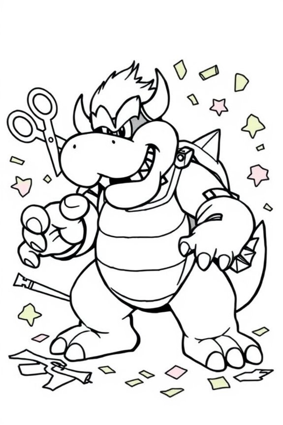 Crafty Bowser Coloring Sheet
