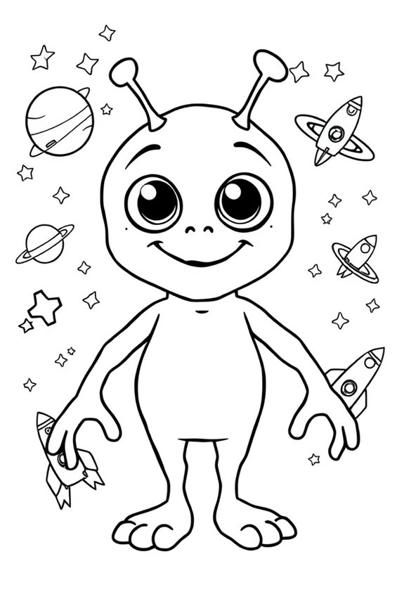 Alien Coloring Sheet